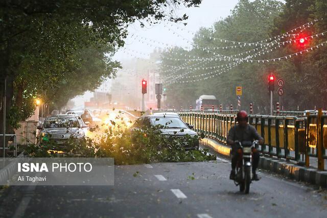 وقوع 20 حادثه مرتبط با طوفان در تهران وقوع 20 حادثه مرتبط با طوفان در تهران