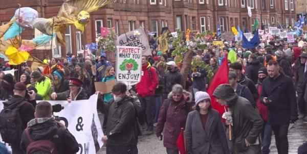 تظاهرات ده ها هزار نفر در گلاسکو در حمایت از استقلال اسکاتلند